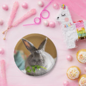 かわいいバニーウサギの食べ物サラダ紙皿 ペーパープレート (パーティー)