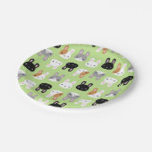 かわいいバニーウサギ ペーパープレート (アングル)