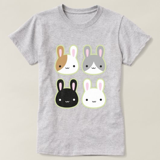 かわいいバニーウサギ Tシャツ (デザイン正面)