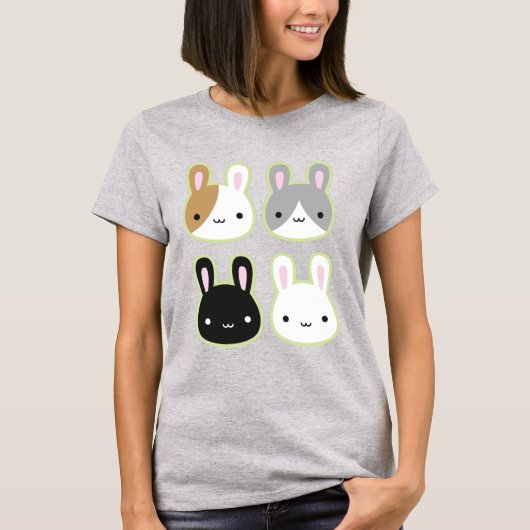 かわいいバニーウサギ Tシャツ (正面)