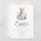 かわいいバニーエッグ狩りとイースターディナー 招待状 (正面)