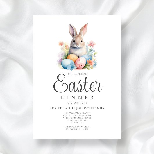 かわいいバニーエッグ狩りとイースターディナー 招待状