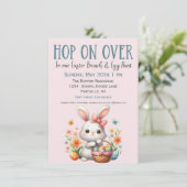 かわいいバニーエッグ狩りとイースターブランチ招待状 招待状 (スタンド正面)