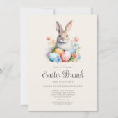 かわいいバニーエッグ狩りとイースターブランチ 招待状 (正面)