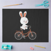 かわいいバニーオンバイクウサギサイクリング自転車バニー 薄葉紙 (クラフト)