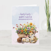 かわいいバニーカスタムズの孫娘イースター シーズンカード (正面)