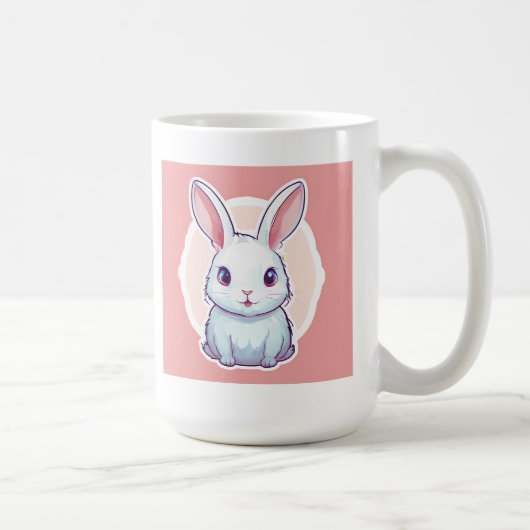 かわいいバニーカップ。 コーヒーマグカップ (右)