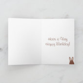 かわいいバニーカラフルとイースターエッグハッピーバースデー シーズンカード (内部)