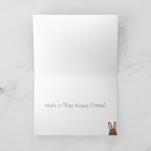 かわいいバニーカラフルとエッグハッピーイースター シーズンカード (内部)