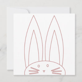 かわいいバニーカラーリングピンクのアウトライン休日 シーズンカード