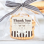 かわいいバニーガールツインベビーシャワー/誕生日のお気に入り スクエアシール