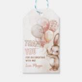 かわいいバニーガールバースデーパーティー ギフトタグ (正面)