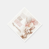 かわいいバニーガールバースデーパーティー スタンダードカクテルナプキン (角)