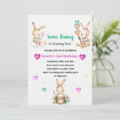 かわいいバニーガールバースデーパーティー 招待状 (スタンド正面)