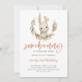 かわいいバニーガールバースデーパーティー 招待状 (正面)