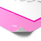 かわいいバニーガールピンクの赤ちゃんシャワーの招待 ポスター (角)