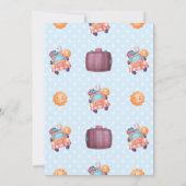 かわいいバニーガール赤ちゃんシャワー 招待状 (裏面)