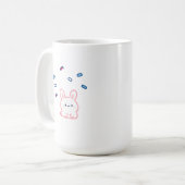 かわいいバニーキャンディーレイン コーヒーマグカップ (正面左)