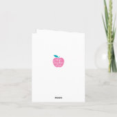 かわいいバニーサンキューカード先生 カード (裏面)