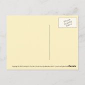 かわいいバニースクウェア ポストカード (裏面)