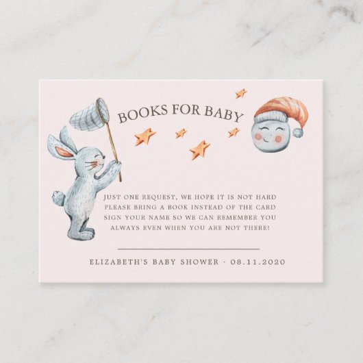 かわいいバニースターレインボーオムツラッフル エンクロージャーカード (正面)