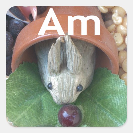 かわいいバニースナック スクエアシール (正面)