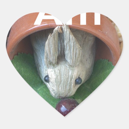 かわいいバニースナック ハートシール (正面)