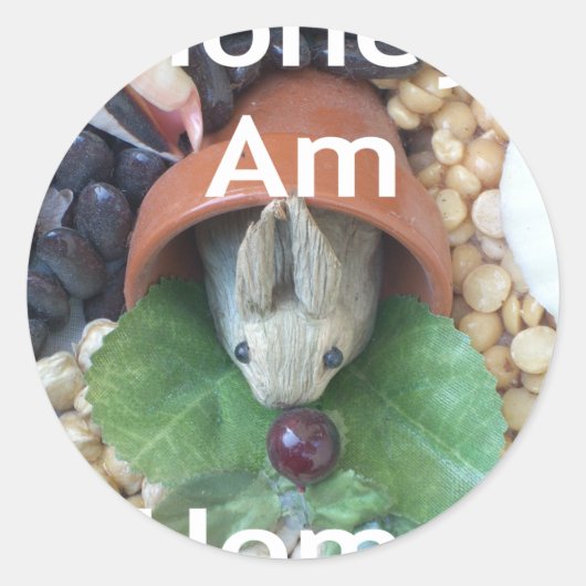 かわいいバニースナック ラウンドシール (正面)