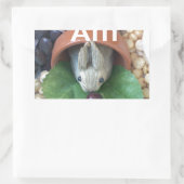 かわいいバニースナック 長方形シール (バッグ)