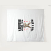 かわいいバニーデザインのための女の子のための女の子の子ウサギのコーン タペストリー (正面(横))