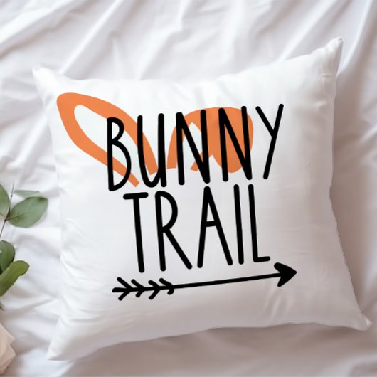 かわいいバニートレイルバニー耳オレンジの復活祭 クッション