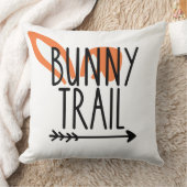 かわいいバニートレイルバニー耳オレンジの復活祭 クッション (ブランケット)