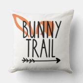 かわいいバニートレイルバニー耳オレンジの復活祭 クッション (正面)