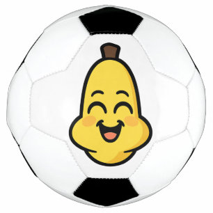 かわいいバニーニバナナキャラクターアート サッカーボール