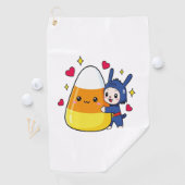 かわいいバニーハギングキャンディーコーン ゴルフタオル (インサイチュ)