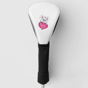 かわいいバニーハートラブギフトバレンタインデー ゴルフヘッドカバー