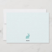 かわいいバニーパステルターコイズ卵の形イースターフォト シーズンカード (裏面)