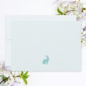 かわいいバニーパステルターコイズ卵の形イースターフォト シーズンカード