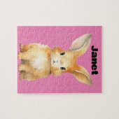 かわいいバニーパーソナライズされた ジグソーパズル (横)