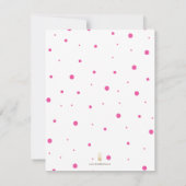 かわいいバニーピンクの女の子の赤ちゃんシャワー 招待状 (裏面)