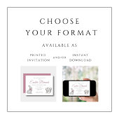 かわいいバニーピンクイースターブランチ卵狩り 招待状