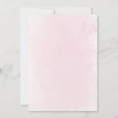 かわいいバニーピンク1stバースデーガールフローラ 招待状 (裏面)