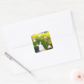 かわいいバニーフィールド スクエアシール (封筒)