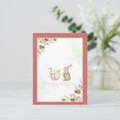 かわいいバニーフラワーイースターエッグ シーズンポストカード (スタンド正面)