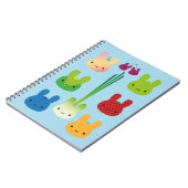 かわいいバニーフルーツ&野菜 ノートブック (左側)