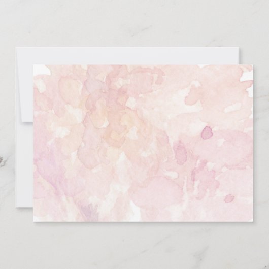 かわいいバニーフローラベビーガール誕生のお知らせ 案内状 (裏面)