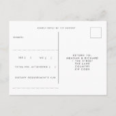 かわいいバニーフローラベビーシャワーsvpはがき インビテーションポストカード (裏面)