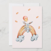 かわいいバニーブルーベビーシャワーサンキューカード サンキューカード (裏面)