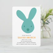 かわいいバニーヘッドイースターブランチ 招待状 (スタンド正面)