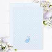 かわいいバニーベビーブルー卵形ファミリーフォトイースター シーズンカード